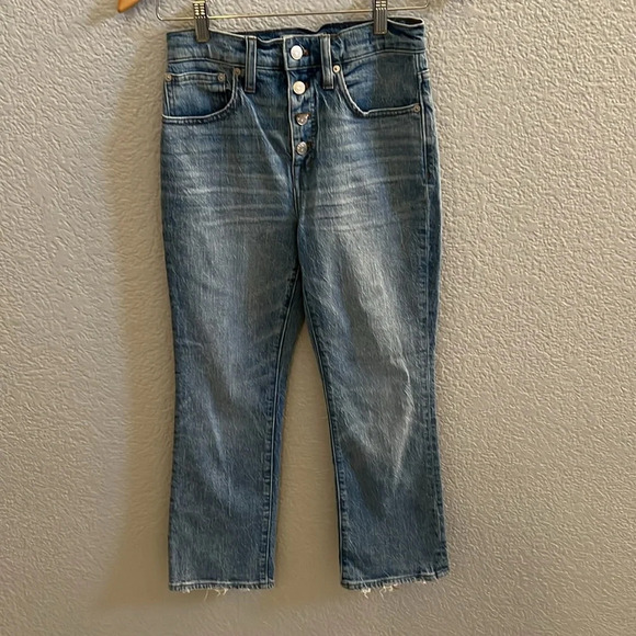 Madewell Cali Demi-Boot Jeans in Dory Wash: Comfort Stretch Size 24 - Picture 5 of 9